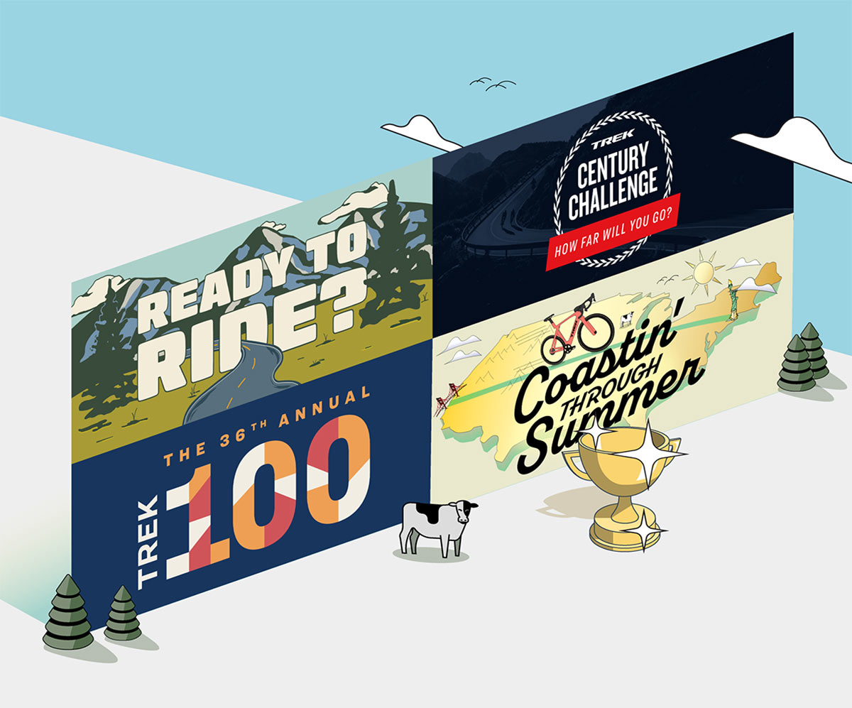 Illustrations of ride challenges